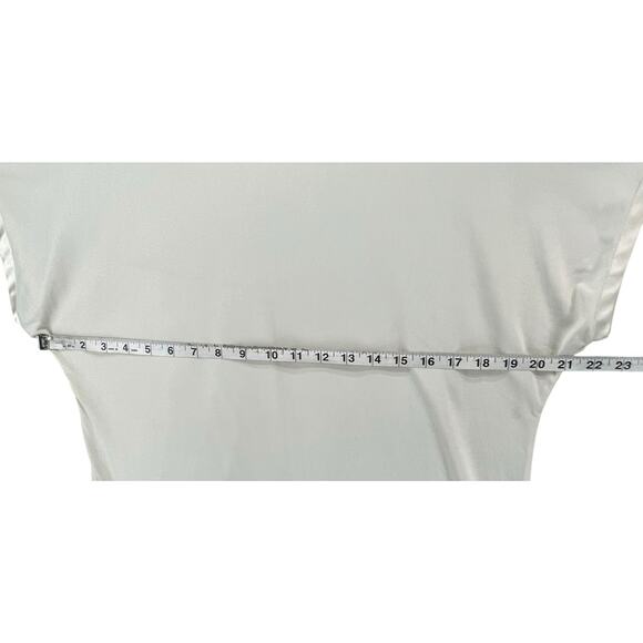 Josie Natori Sleep Shirt Womens M Ivory Side Slit Lightweight Comfort Nightgown - Picture 6 of 13